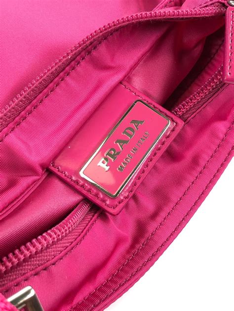 prada pink tote nylon|prada nylon tote military.